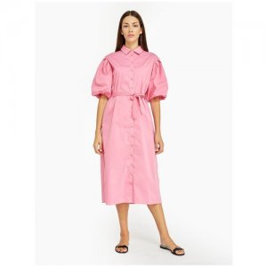 Платье рубашка с объемными рукавами RU 48 / EU 42 L EMMA & GAIA. Цвет: розовый