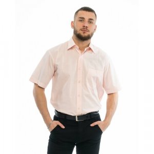 Рубашка , размер 58RU/XXL/182-188/45 ворот, розовый Maestro. Цвет: розовый/светло-розовый