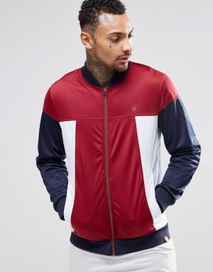 Спортивная куртка со вставками Your Own. Цвет: красный