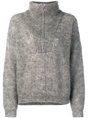 Пуловер с высокой горловиной Isabel Marant Étoile. Цвет: серый