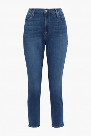 Укороченные джинсы скинни Le High Skinny с высокой посадкой FRAME, синий Frame