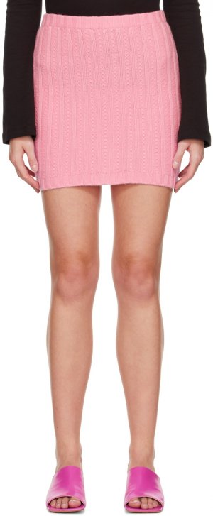 Розовая мини-юбка с вышивкой Blumarine