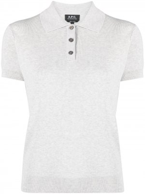 Рубашка поло Mathilda с короткими рукавами A.P.C.. Цвет: серый
