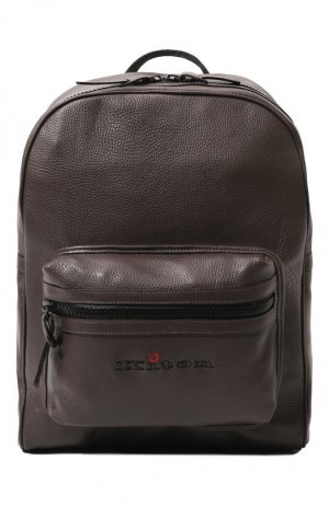 Кожаный рюкзак Kiton. Цвет: коричневый