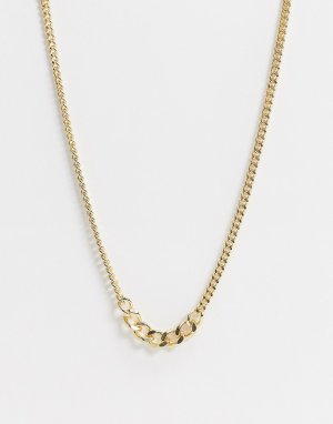 Золотистое ожерелье из цепочки с разными звеньями -Золотой Pieces