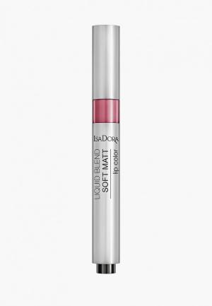 Помада Isadora для губ матовая Liquid Blend Soft Matt Lip Color 86, 3мл. Цвет: розовый
