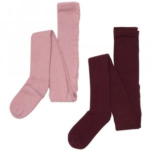 Тайтсы Wool Stocking Rib 2 Pack, розовый Minymo