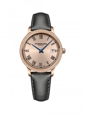 Часы Toccata из нержавеющей стали с атласным ремешком розового золота/34 мм , золотой Raymond Weil