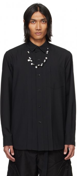 Черная костюмная рубашка , цвет Black Sacai