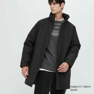 Пальто , демисезон/зима, размер L, черный Uniqlo. Цвет: черный