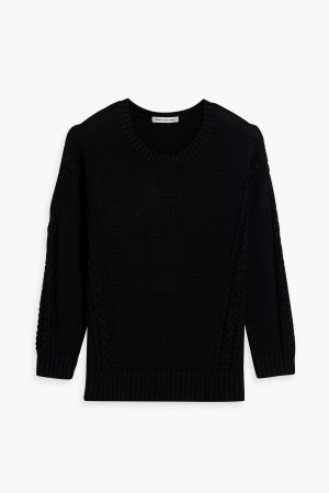 Хлопковый свитер косой вязки , черный Cotton By Autumn Cashmere