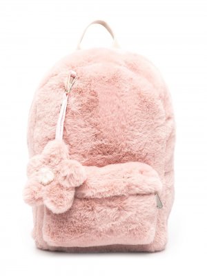 Рюкзак с искусственным мехом Il Gufo. Цвет: розовый