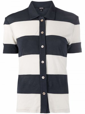 Striped short-sleeved polo shirt ASPESI. Цвет: синий