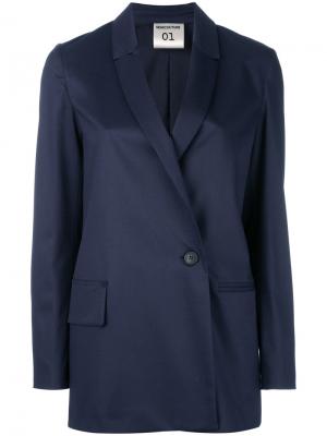 Асимметричный пиджак Erika Cavallini. Цвет: синий
