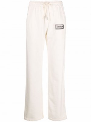 Спортивные брюки прямого кроя с нашивкой-логотипом Off-White. Цвет: бежевый