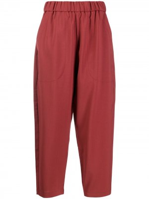 Зауженные брюки с эластичным поясом Barena. Цвет: красный