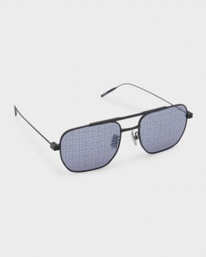 Мужские солнцезащитные очки-авиаторы с металлическими линзами 4G Givenchy