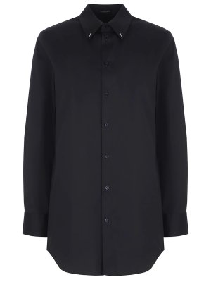 Рубашка хлопковая VASSA&CO. Цвет: черный