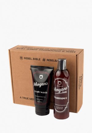 Набор для тела и волос Morgans шампунь 250 мл + гель душа 150. Цвет: коричневый