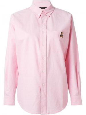 Рубашка с вышивкой Joyrich. Цвет: розовый и фиолетовый