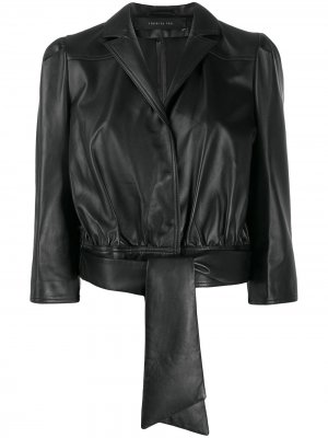 Укороченная байкерская куртка Federica Tosi. Цвет: черный