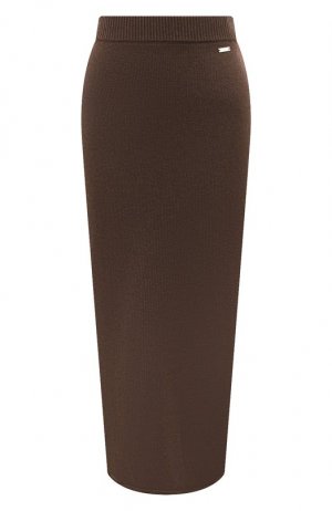 Кашемировая юбка Kiton. Цвет: коричневый