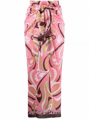 Пляжная накидка с принтом Africana Emilio Pucci. Цвет: розовый