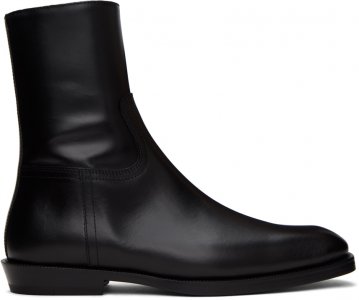 Черные кожаные ботинки Dries Van Noten