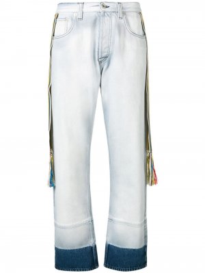Прямые джинсы с контрастными лентами LOEWE. Цвет: синий