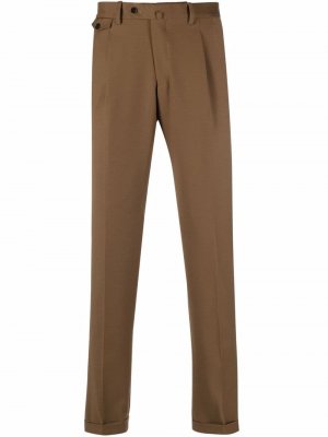 Шерстяные брюки строгого кроя Briglia 1949. Цвет: коричневый