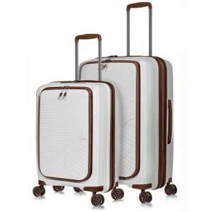 Комплект чемоданов Lcase Tokyo, 2 шт., 79 л, размер S/M, белый L'case. Цвет: белый