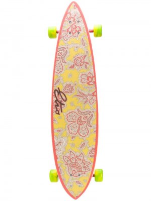 Доска для скейтборда с цветочным узором Etro. Цвет: желтый