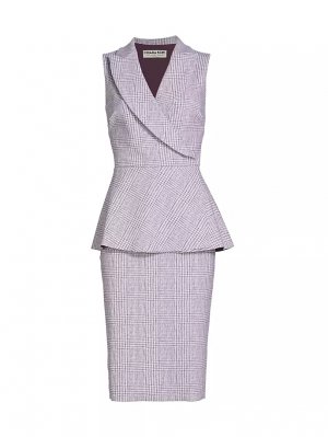 Платье Dominetta с баской в клетку , цвет plum glen plaid Chiara Boni La Petite Robe