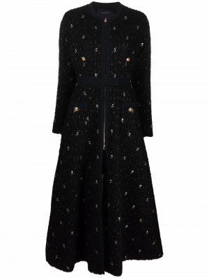 Декорированное пальто на молнии Giambattista Valli. Цвет: черный