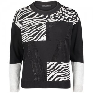 Пуловер женский, BETTY BARCLAY, модель: 5547/2640, цвет: черный/серый, размер: 42 Barclay. Цвет: серый/черный