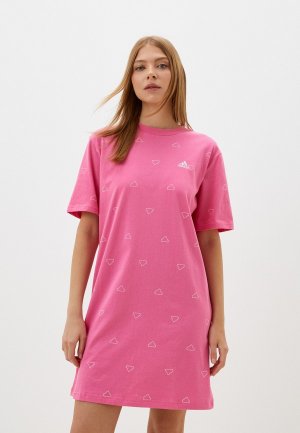 Платье adidas W MNG DRESS. Цвет: розовый