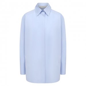 Хлопковая рубашка Givenchy. Цвет: голубой