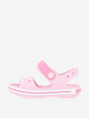 Сандалии для девочек Crocband Sandal Kids, Розовый, размер 24 Crocs. Цвет: розовый
