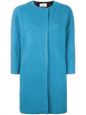 Свободное пальто на молнии Akris Punto. Цвет: синий