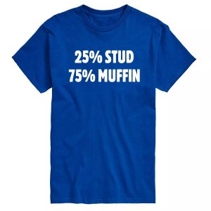 Мужская футболка 25 Percent с заклепками 75 Muffin цветком , синий Licensed Character