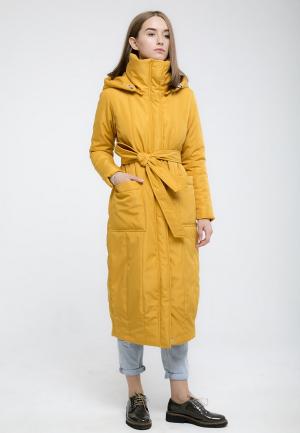 Куртка утепленная Kira Mesyats. Цвет: желтый