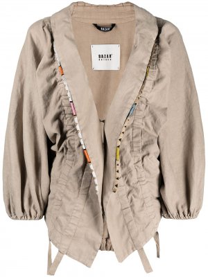 Драпированная куртка Bazar Deluxe. Цвет: нейтральные цвета
