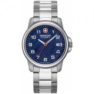 Наручные часы Land 06-5231.7.04.003, синий, серебряный Swiss Military Hanowa. Цвет: синий/серебристый