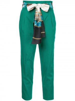 Укороченные брюки с поясом на талии Guild Prime. Цвет: зеленый