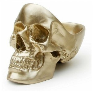 Органайзер для мелочей skull, золотой, арт. SK TIDYSKULL3 Suck UK. Цвет: золотистый