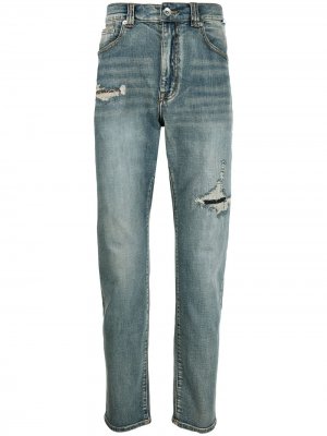 Прямые джинсы с завышенной талией FIVE CM. Цвет: синий