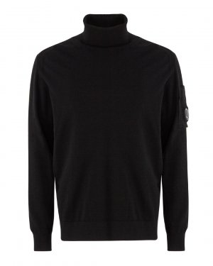 Шерстяной свитер C.P.Company. Цвет: черный