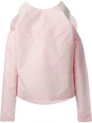 Блузка с круглым вырезом Martine Jarlgaard. Цвет: розовый и фиолетовый