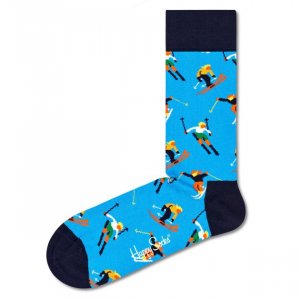 Носки Happy Socks. Цвет: голубой