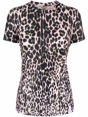 Leopard-print T-shirt Roberto Cavalli. Цвет: розовый